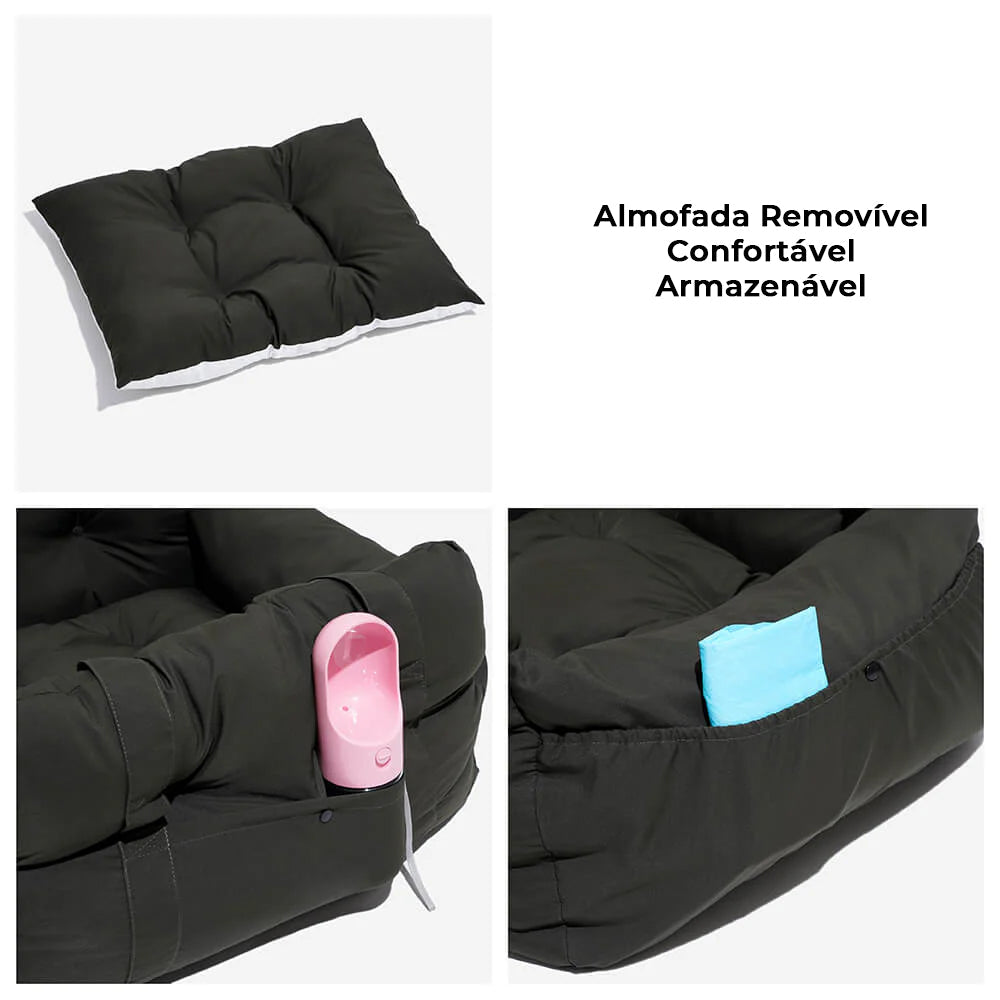 Cama Portátil para Carro – Assento de Viagem para Cães Médios e Grandes