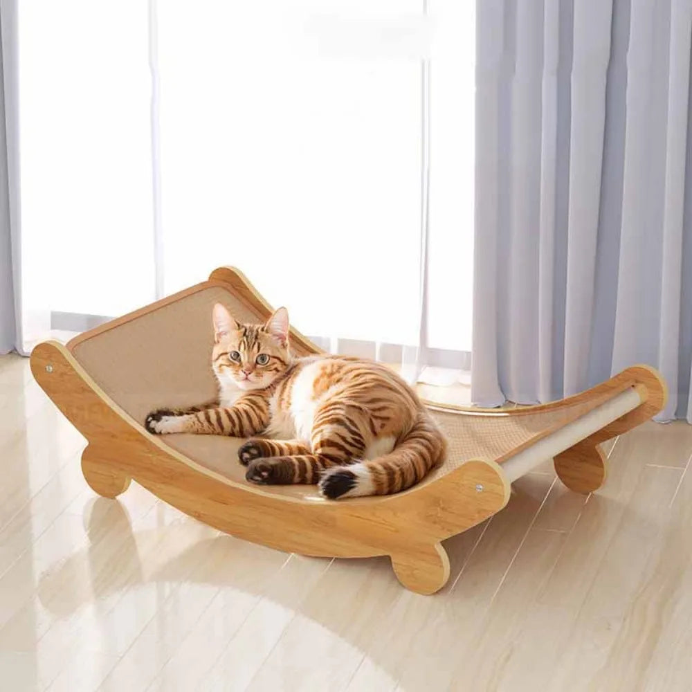 Arranhador para Gatos – Placa Removível, Cama e Brinquedo