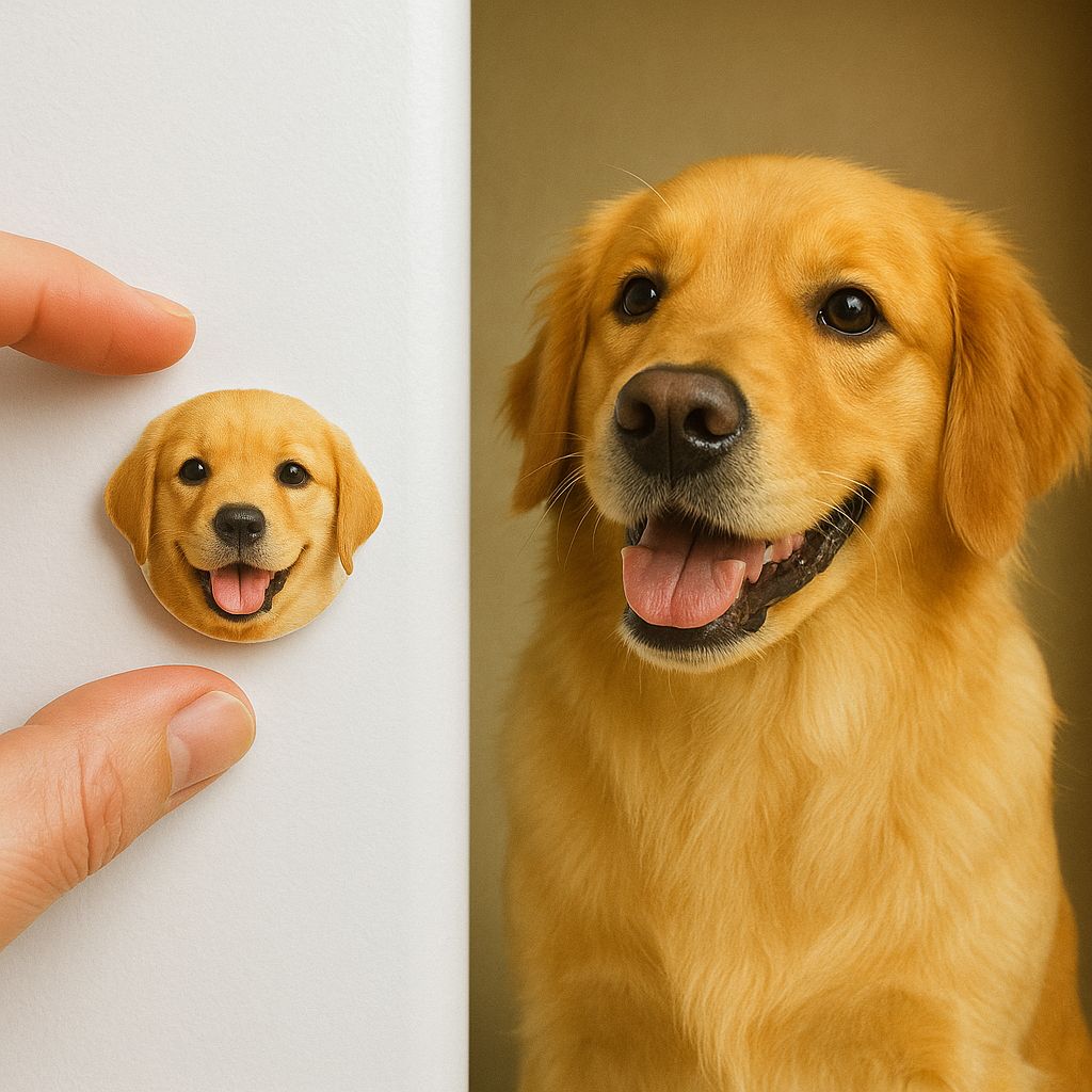 Miniatura Personalizada do Seu Pet – Ímã Exclusivo