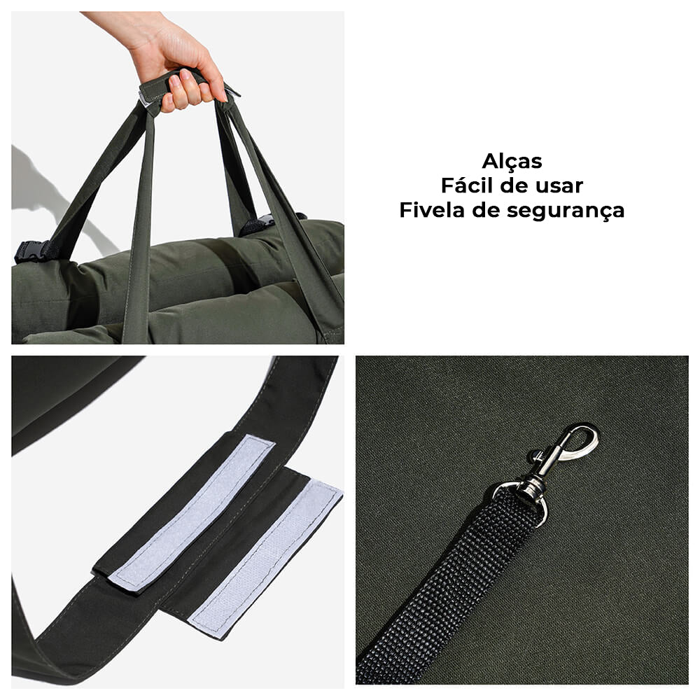 Cama Portátil para Carro – Assento de Viagem para Cães Médios e Grandes
