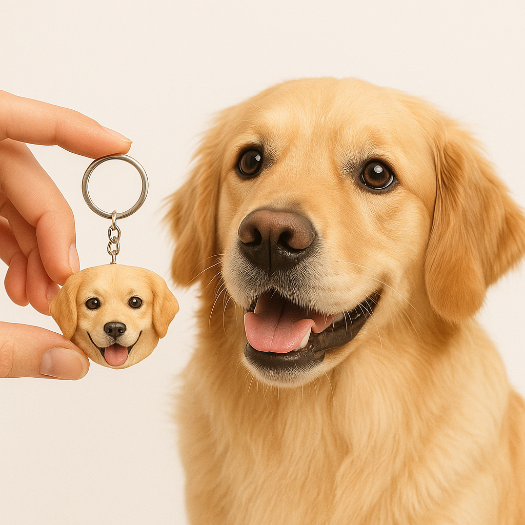 Miniatura Personalizada do Seu Pet – Chaveiro ou Ímã Exclusivo