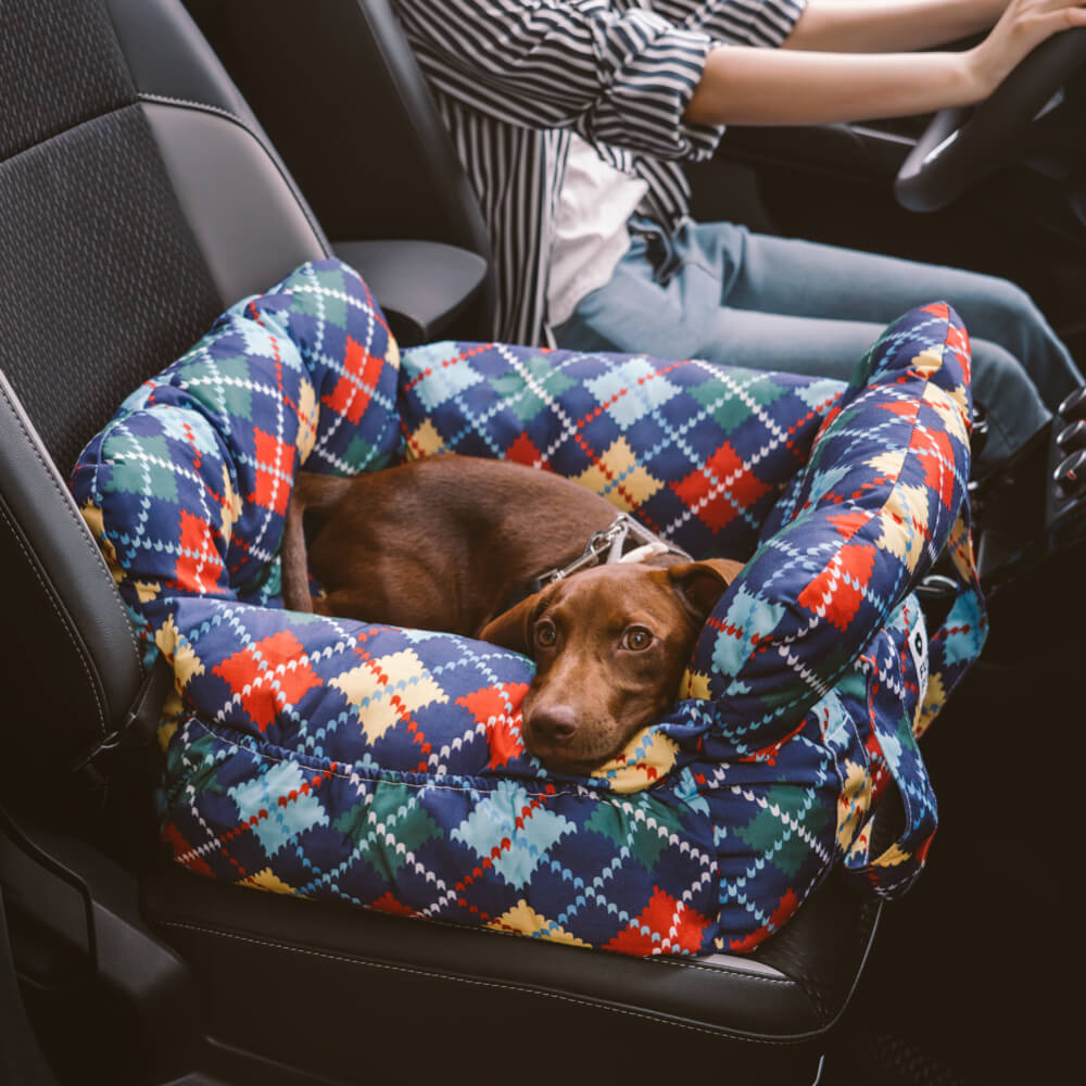 Cama Portátil para Carro – Assento de Viagem para Cães Médios e Grandes