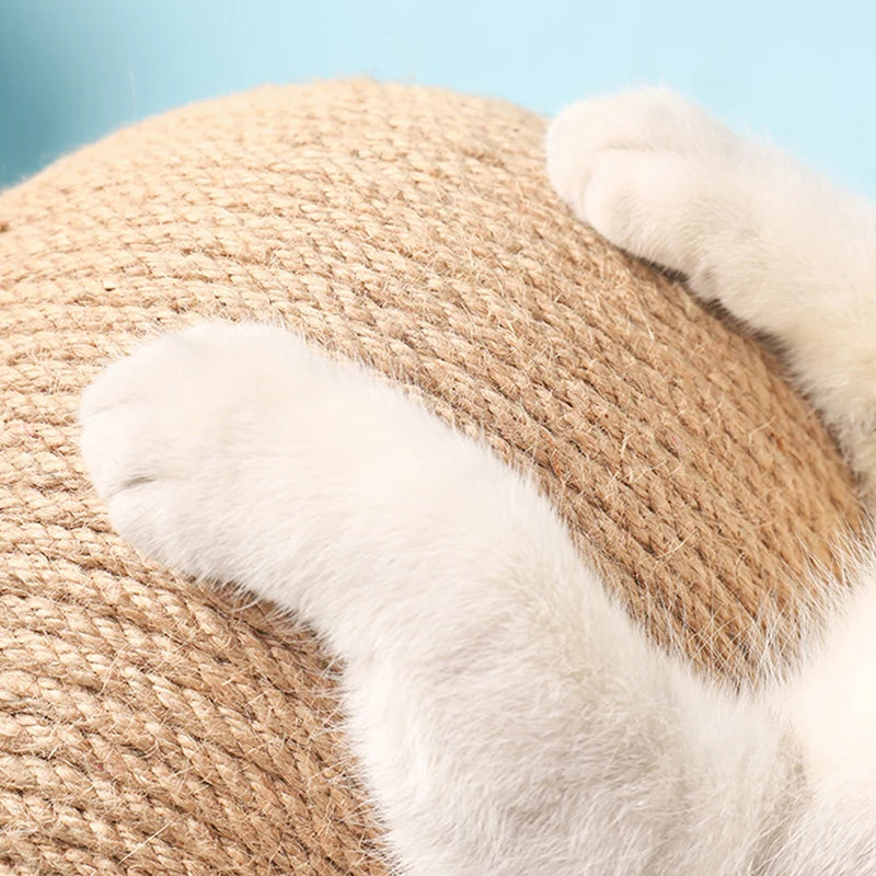 Bola Arranhadora com Sisal para Gatos – Brinquedo e Afiador de Garras