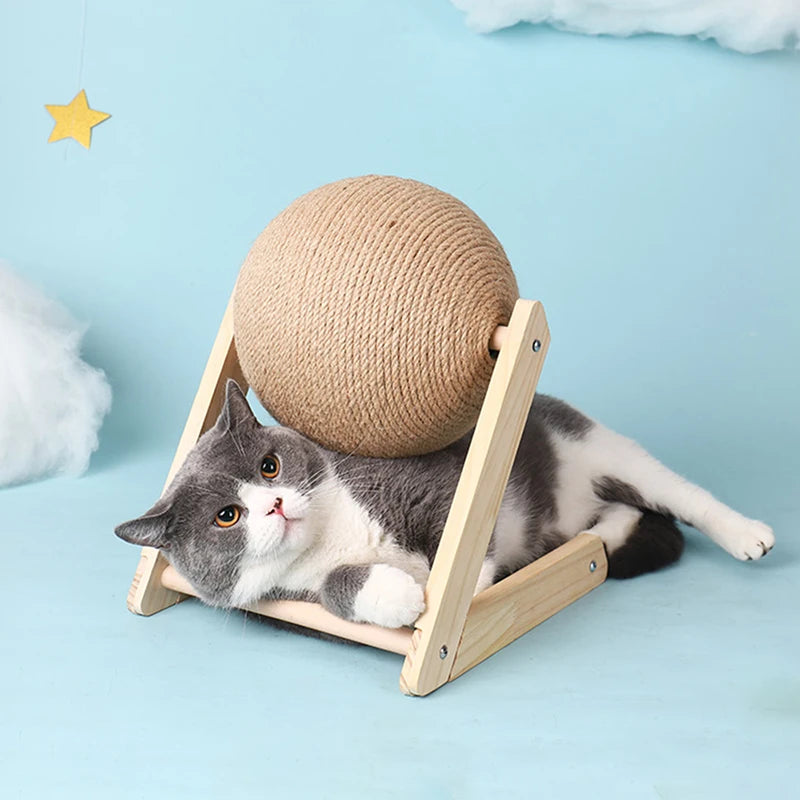Bola Arranhadora com Sisal para Gatos – Brinquedo e Afiador de Garras