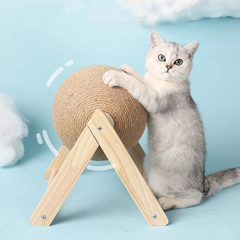 Bola Arranhadora com Sisal para Gatos – Brinquedo e Afiador de Garras