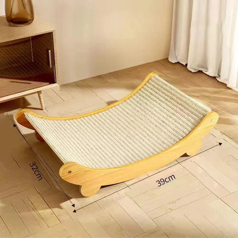 Arranhador para Gatos – Placa Removível, Cama e Brinquedo