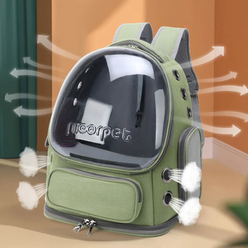 Mochila Transparente para Pets – Viagem e Passeios com Conforto