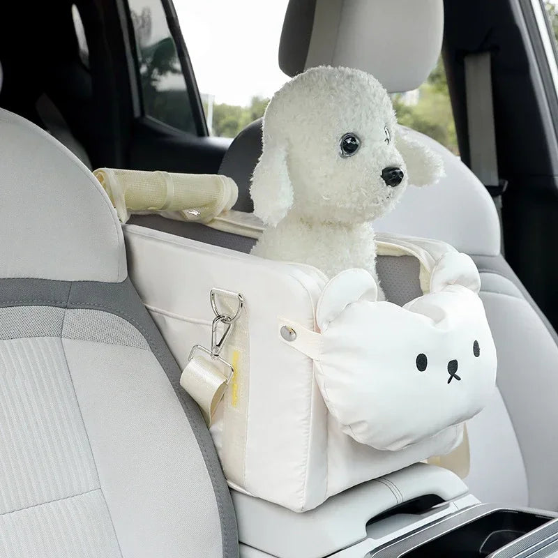 Assento de Carro para Pets – Seguro, Confortável e com Alça