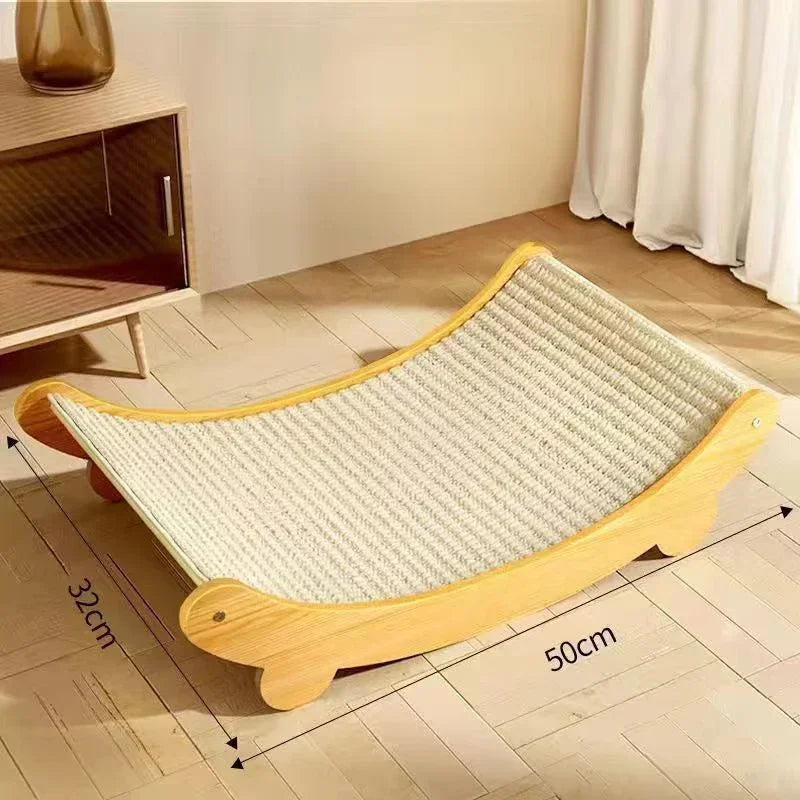 Arranhador para Gatos – Placa Removível, Cama e Brinquedo