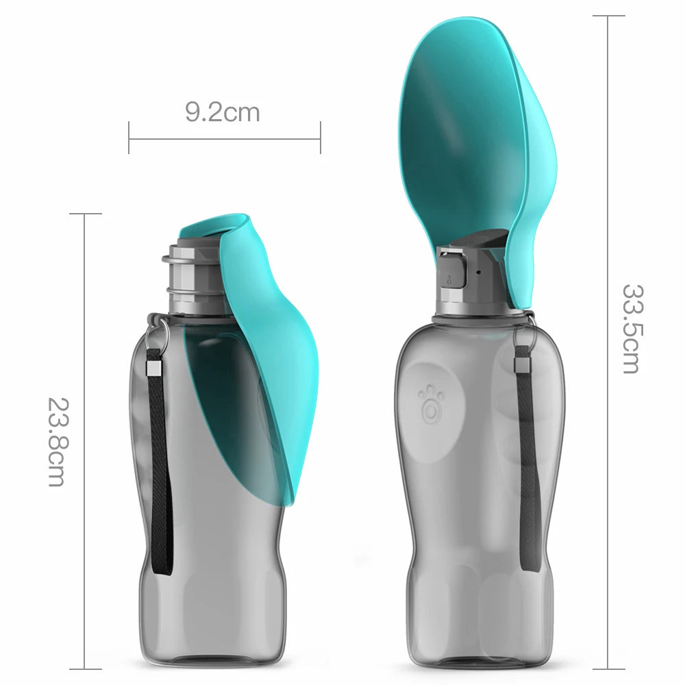 Garrafa Portátil 800ml com Comedouro para Cães – Ideal para Viagens