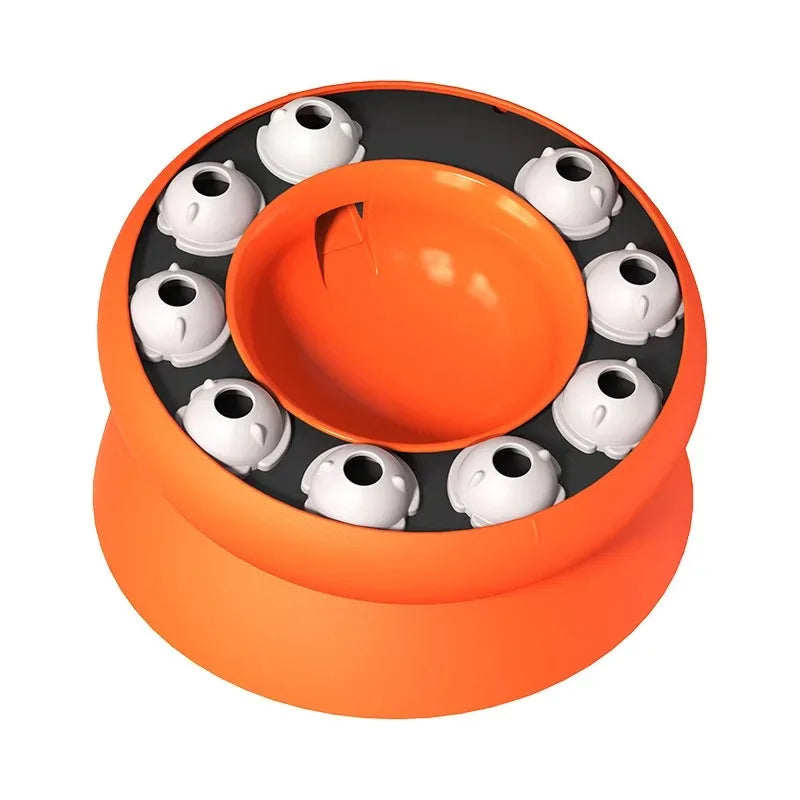 Brinquedo Interativo e Comedouro Lento para Gatos – Design Inclinado e Antiansiedade