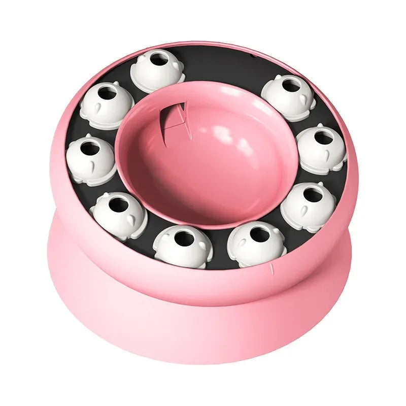 Brinquedo Interativo e Comedouro Lento para Gatos – Design Inclinado e Antiansiedade