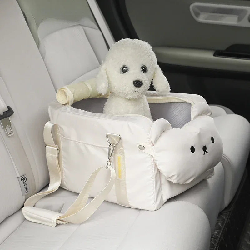 Assento de Carro para Pets – Seguro, Confortável e com Alça