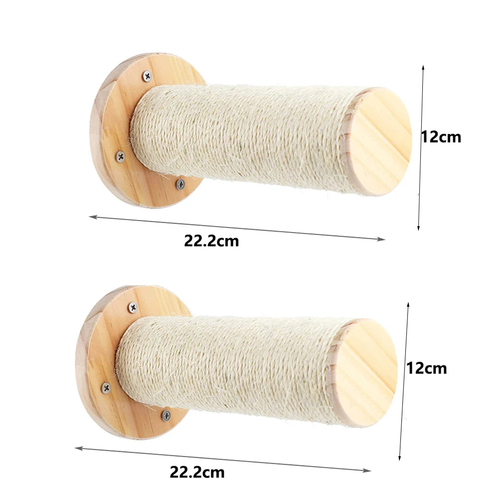 Escada de Parede 50cm para Gatos – Com Rede, Arranhador e Casinha